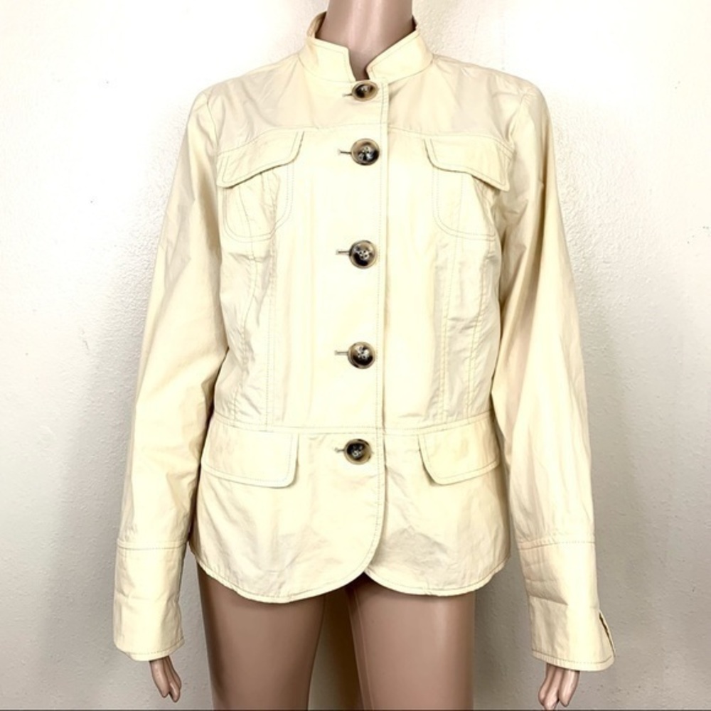 Lafayette 148 Women’s Blazer Cream Buttons Sz 12
